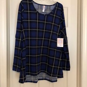 LuLaRoe Plaid Lynnae 2XL NWT